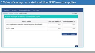5.Value of exempt, nil rated and Non-GST inward supplies
 
