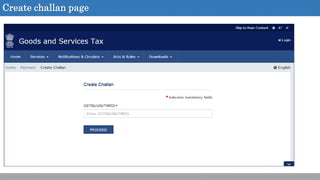 Create challan page
 