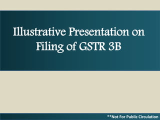 **Not For Public Circulation
Illustrative Presentation on
Filing of GSTR 3B
 