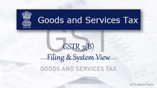 GSTR 3(B)
Filing & System View
by CA Gaurav Gupta
 