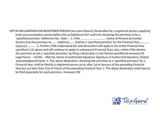 Hotel Declaration GST Rate Changes for Hotels and Restaurant Services wef 01.04.2025.pptx