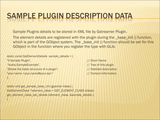 Gstreamer plugin devpt_1 | PPT