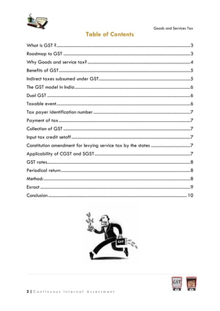 An overview of Goods and Services tax in India | PDF