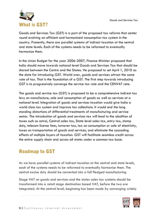 An overview of Goods and Services tax in India | PDF