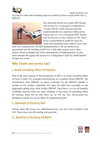 An overview of Goods and Services tax in India | PDF