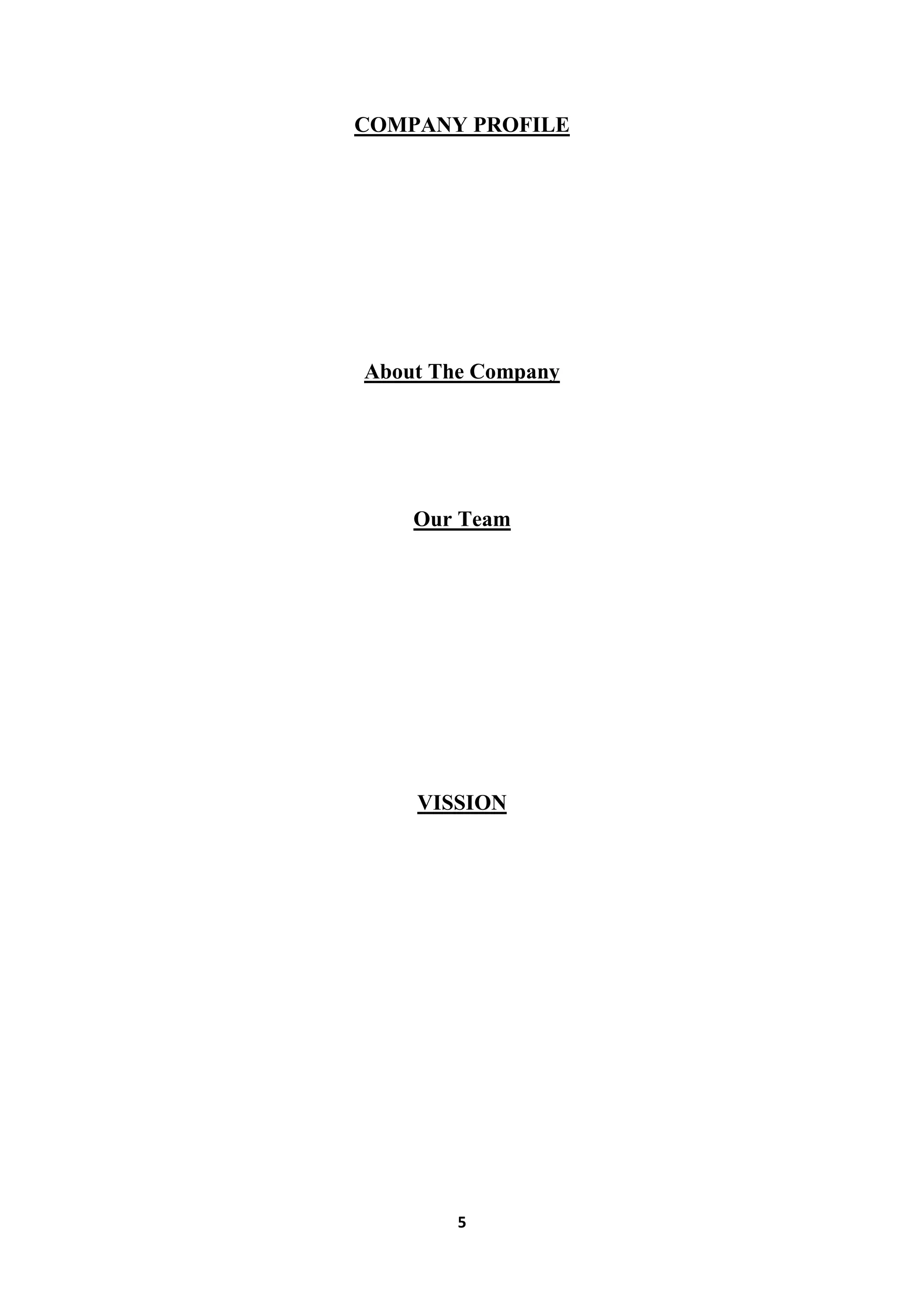 5
COMPANY PROFILE
About The Company
Our Team
VISSION
 