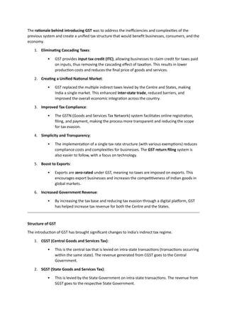 Constitutional Framework of Indirect Taxes Before GSTGSTUNIT1.docx