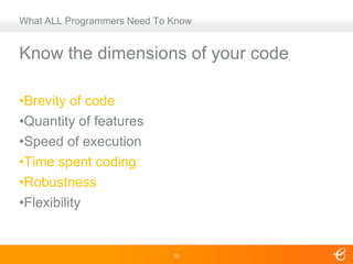 Often considers how external business factors are impacted by any solution