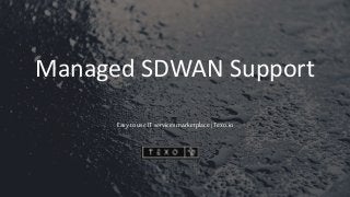 Managed SDWAN Support
Easy to use IT services marketplace |Texo.io
 