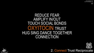 www.xeodesign.com
© 2014 XEODesign, Inc.
XEODesign®
2. Connect Trust Reciprocate
REDUCE FEAR
AMPLIFY IN/OUT
TOUCH SOCIAL B...