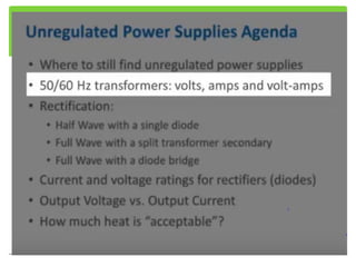 Power Supply Basics: Unregulated & Regulated DC | PPT