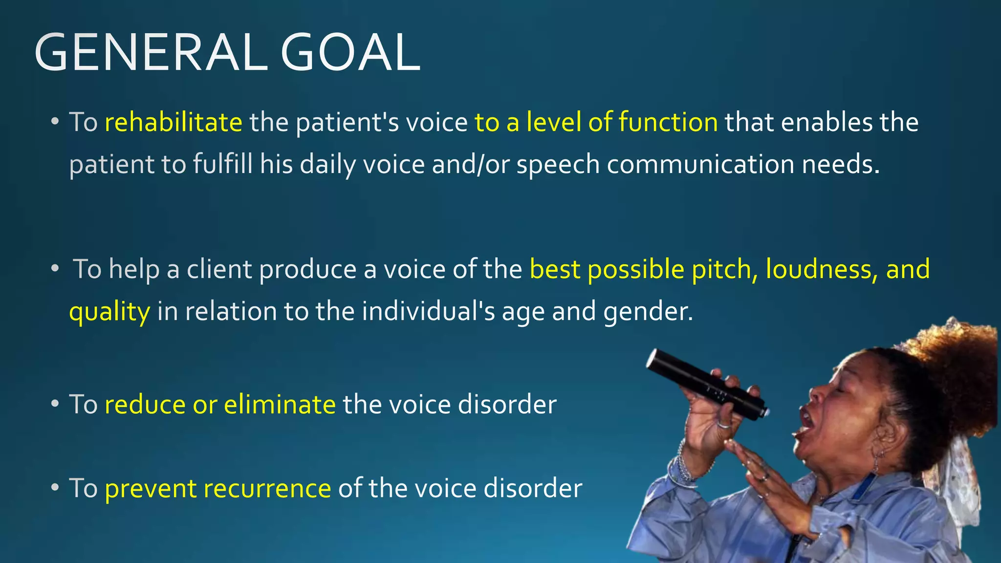 Voice therapy to treat voice disorders | PPTX