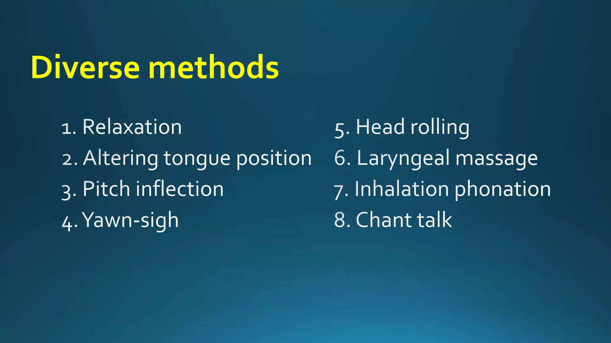 Voice therapy to treat voice disorders | PPTX
