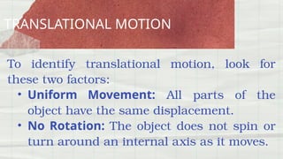 Comprehensive Physics Lesson on Translational and Rotational Motion ...