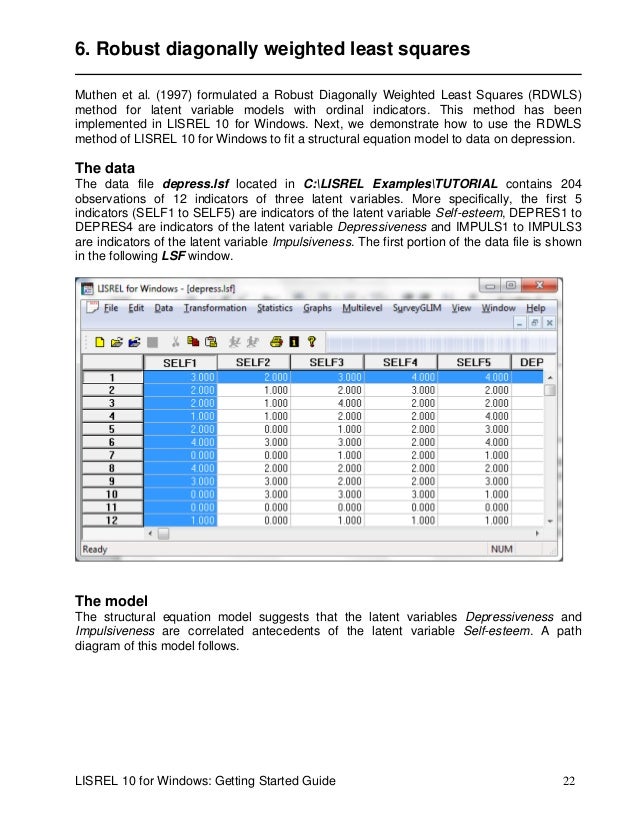 Lisrel 10 For Windows Getting Started Guide