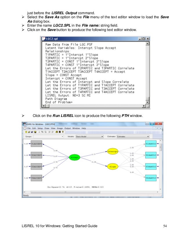 Lisrel 10 For Windows Getting Started Guide