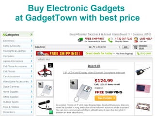 Buy  Electronic Gadgets  at GadgetTown with best price 