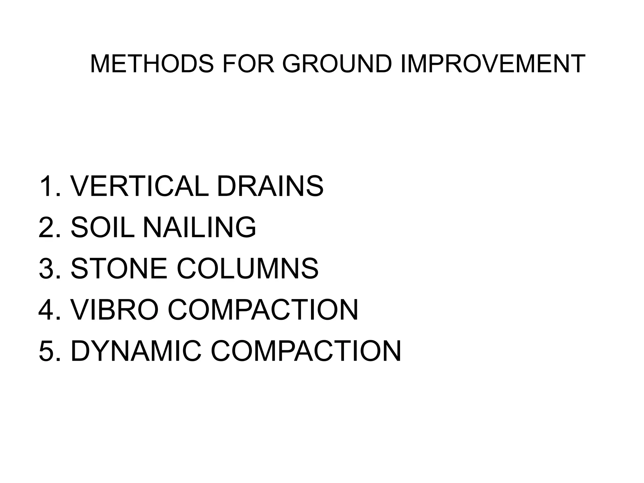 Ground Improvement Techniques | PPTX