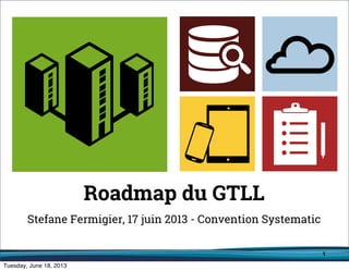 1
Roadmap du GTLL
Stefane Fermigier, 17 juin 2013 - Convention Systematic
 