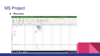 MS Project
● Recursos
 