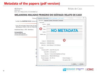 18
Metadata of the papers (pdf version)
NO METADATA
 