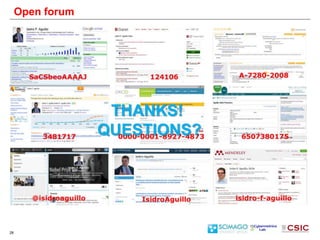 28
Open forum
THANKS!
QUESTIONS?
 