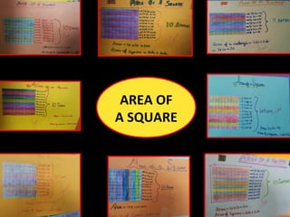AREA OF
A SQUARE
 