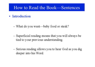 How to Read the Book—Sentences
 