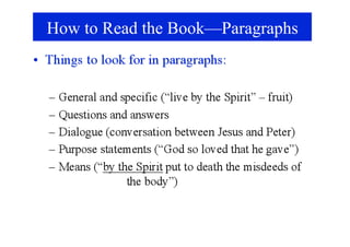 How to Read the Book—Paragraphs
 