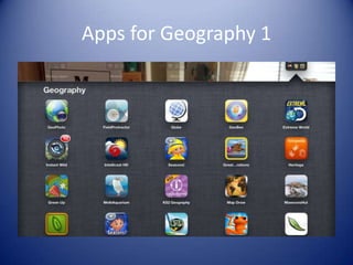 Apps for Geography 1
 