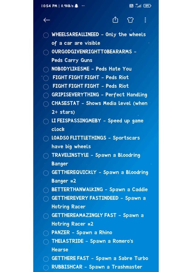 Gta vice city cheats | PDF