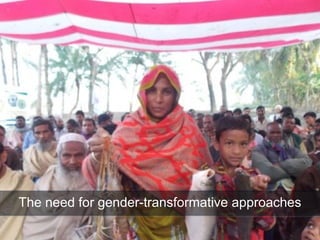 The need for gender-transformative approaches
 