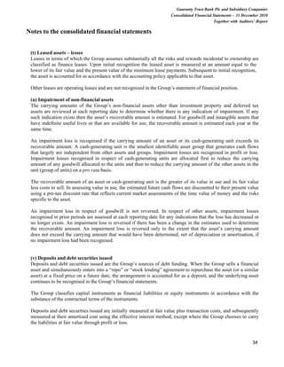 Financial Statement Risk Notes Guaranty Trust Bank financial report 2010 | PDF