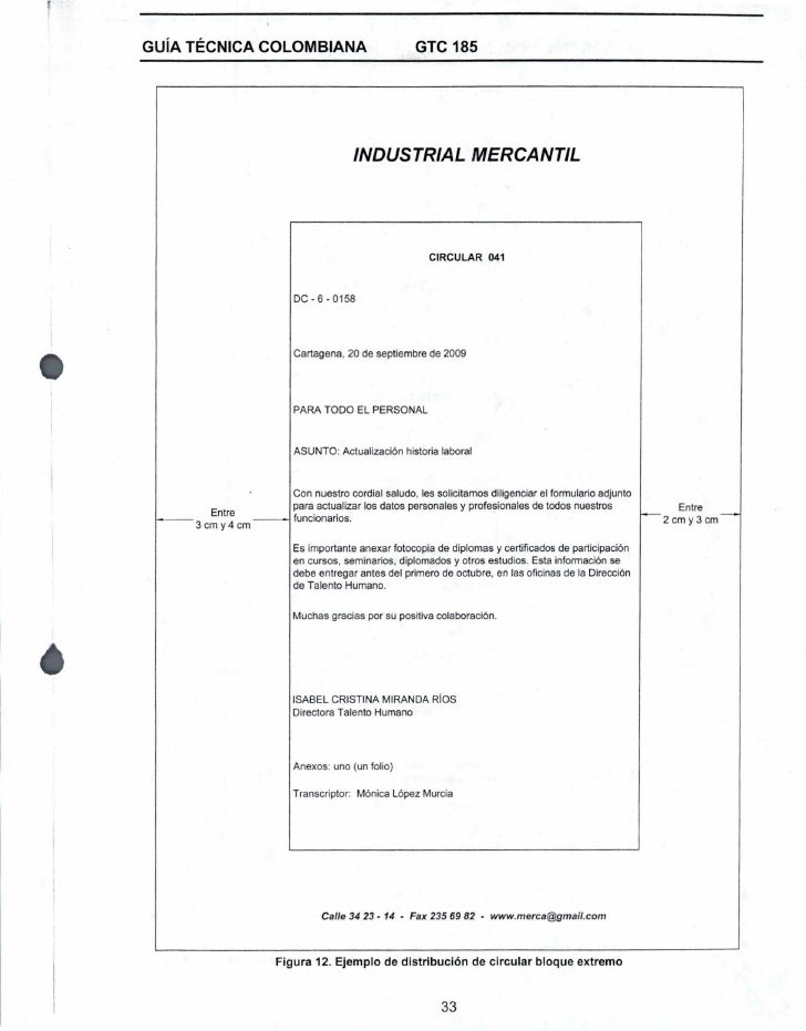 Resultado de imagen para norma gtc 185 circular