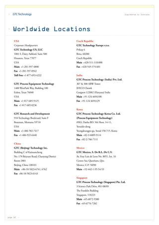 GTC Technology - Engineered to Innovate | PDF