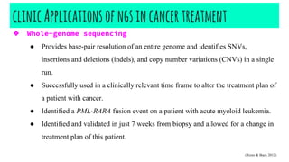 The Application of Next Generation Sequencing (NGS) in cancer treatment ...
