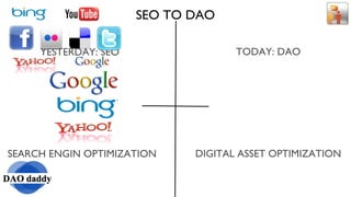 YESTERDAY: SEO TODAY: DAO SEARCH ENGIN OPTIMIZATION DIGITAL ASSET OPTIMIZATION SEO TO DAO 