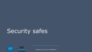 Security safes
Shielding your future | Modefabriek
 