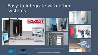 Easy to integrate with other
systems
Shielding your future | Modefabriek
 