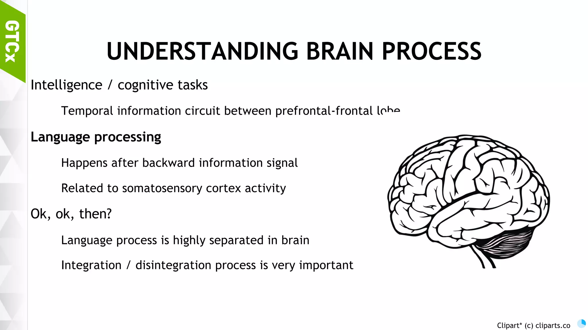 28 BRAIN AS A MULTI-MODAL CONTEXT MACHINE Selection Functionally orthogonal connection types should have complementary indicators for smaller dim. / better presentation Mixture Final axes are weighted according to the context density of mixtures Weight function Maximize the state difference in context space Space transformation: likelihood estimation 