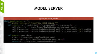 82
…with support from backbone machine
via internet through sorna API.
 