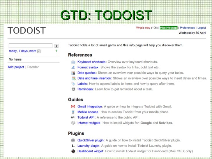 gtd and todoist