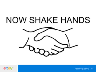 NOW SHAKE HANDS

TESTING @ EBAY

10

 
