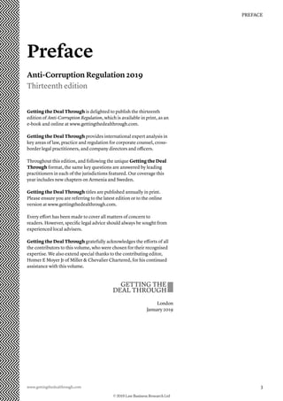 www.gettingthedealthrough.com  3
PREFACE
Getting the Deal Through is delighted to publish the thirteenth
edition of Anti-C...