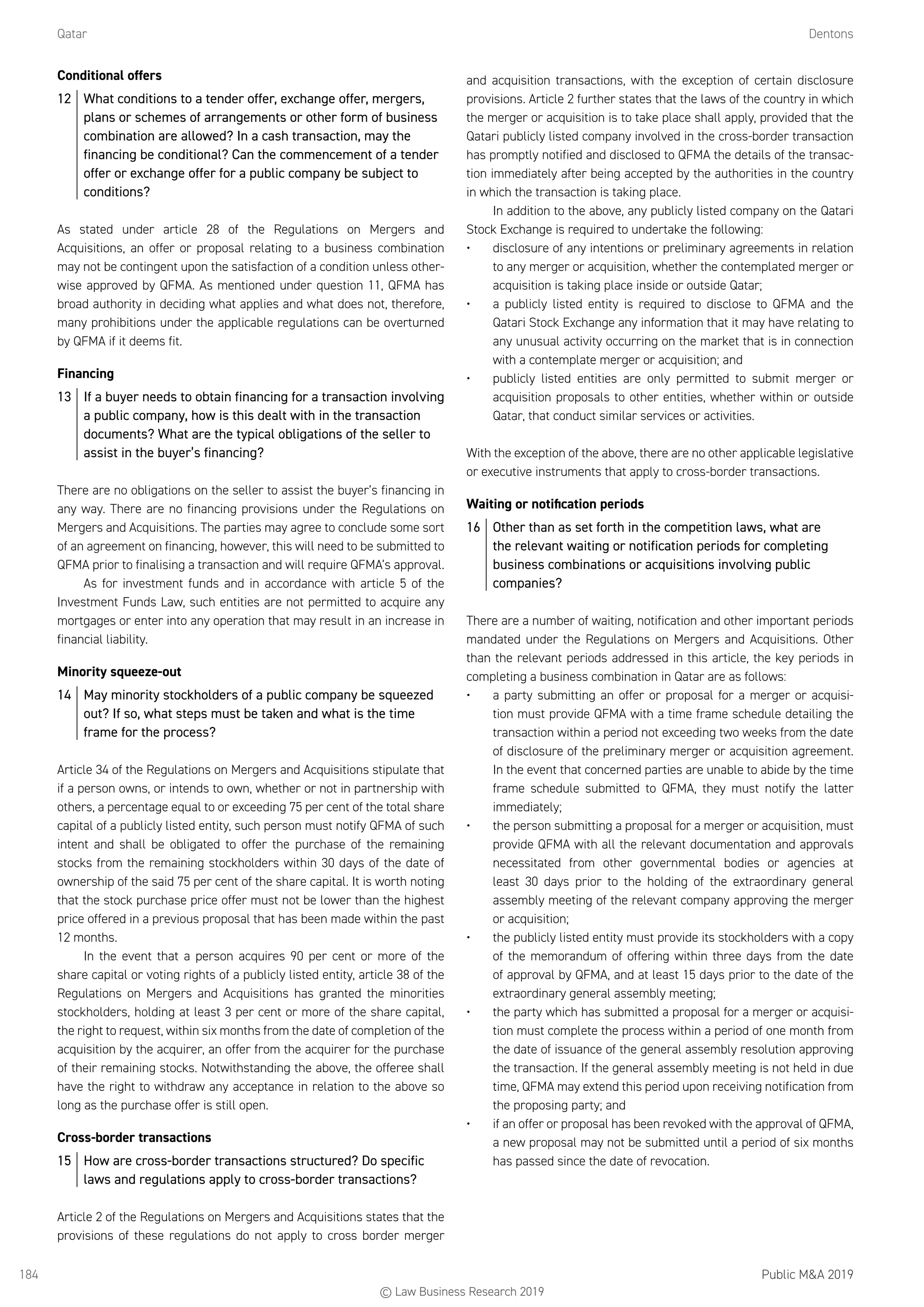 Getting the Deal Through: Public M&A