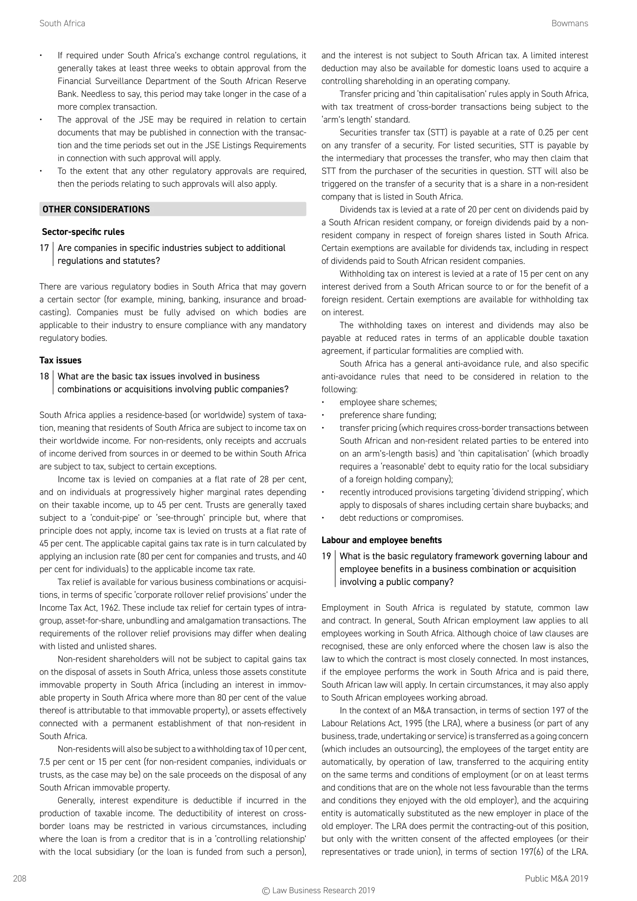 Getting the Deal Through: Public M&A