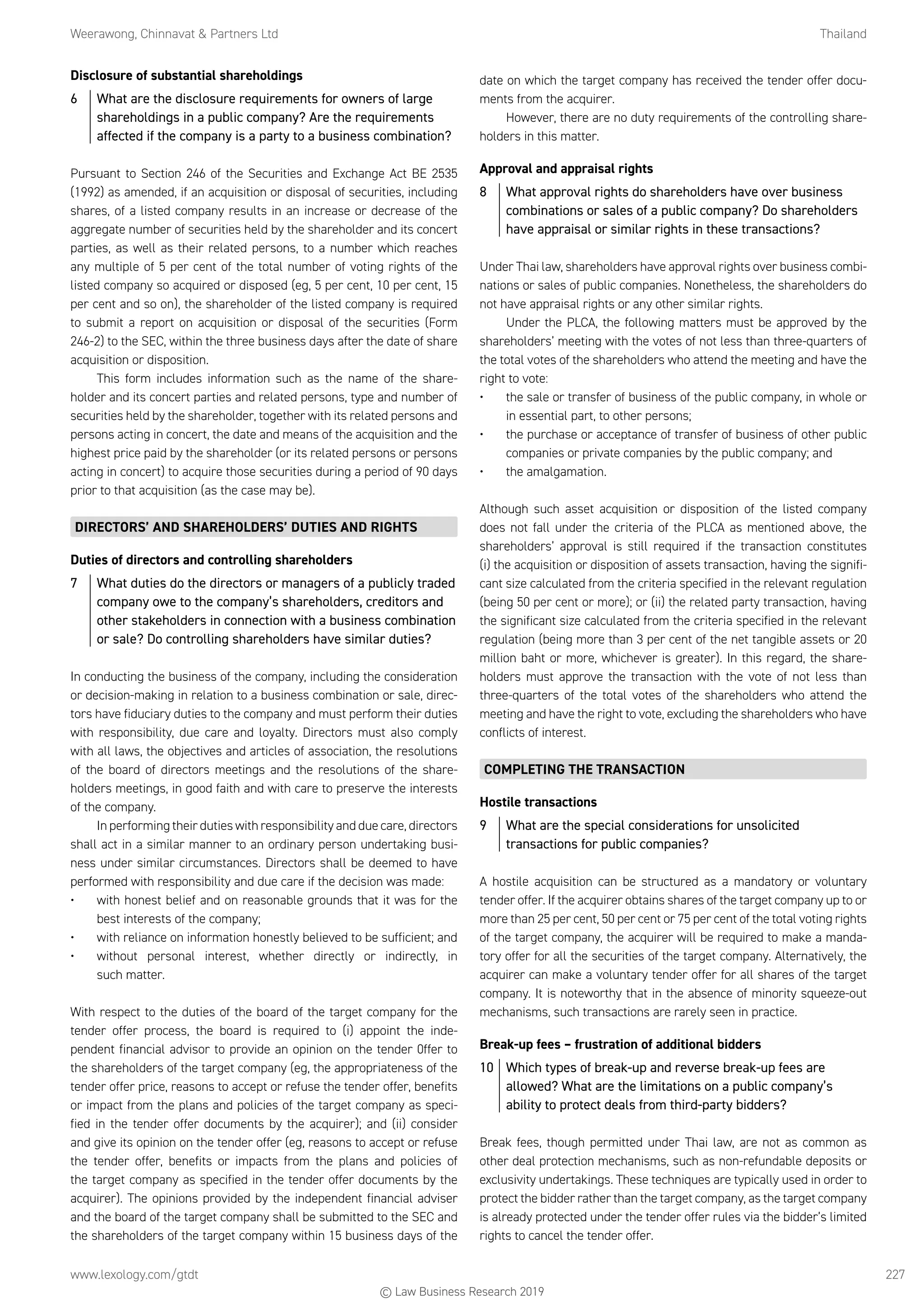 Getting the Deal Through: Public M&A