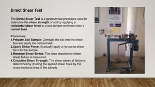 Direct Shear Test Lab Report.pdf Geotechnical Engineering Lab of EE Engineering Construction | PPT