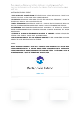 Guillermo Tejada en Itsmo Panamá