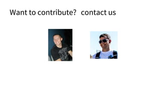 Want to contribute? contact us
 